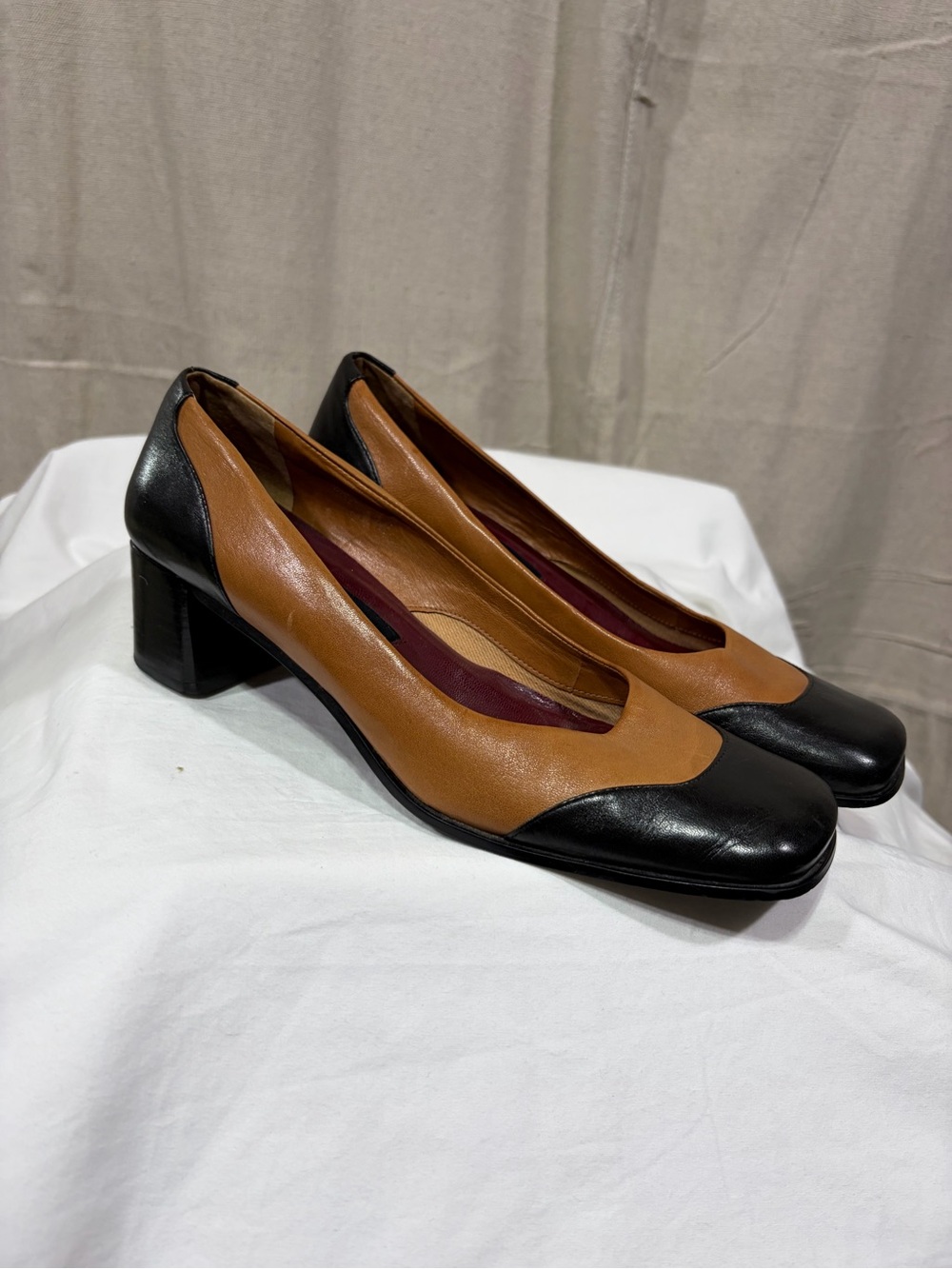 Etienne Aigner Halt Leather Block Heel Pump